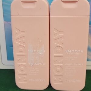 Monday Smooth Shampoo & Conditioner 90ml New Sealed Bottles Lot of 2